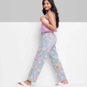 Wild Fable floral flower mom jeans